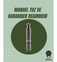Orta Boy Kararbiber ve Tuz Öğütücü – Kolay Kullanım Şık Tasarım