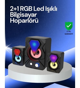 Rgb Led Işıklı 2.1 Usb Oyun Hoparlörü Derin Bas Ve Net Ses