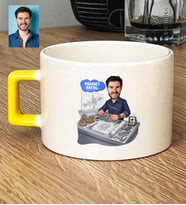 Kişiye Özel Karikatürlü Makine Mühendisi Lüks Fincan Mühendisler Günü Hediyesi
