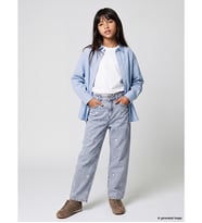 LCW Kids Mavi Baggy Fit Nakışlı Kız Çocuk Jean Pantolon