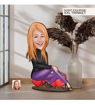BK Gift Kişiye Özel Anne Karikatürlü Büyük Boy Ahşap Biblo-4 Arkadaşa Hediye , Sevgiliye Hediye, Kişiye Özel Biblolar