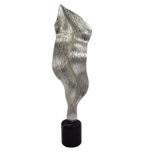 Yaprak Dekoratif Alüminyum Obje 63x18 cm, Şık ve Modern Tasarım
