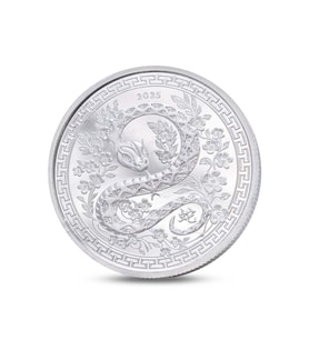 AgaKulche Yılan Figürlü Gümüş Sikke Coin