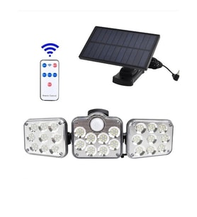 Güneş Enerjili Ayrı Panelli Solar Bahçe Aydınlatma 138 Led 3 Mod Kablolu Solar Led