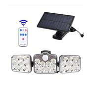 Güneş Enerjili Ayrı Panelli Solar Bahçe Aydınlatma 138 Led 3 Mod Kablolu Solar Led