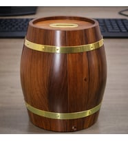Pirinç Fiçi Kumbara - 18x13 cm (Karışık)