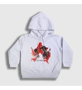 Presmono Unisex Çocuk Beyaz Maeve Hector Westworld Kapüşonlu Sweatshirt 224228tt