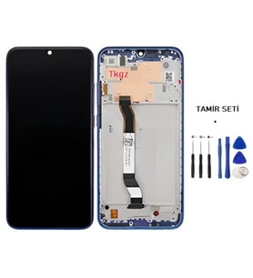 Tkgz - Xiaomi Redmi NOTE 8 Uyumlu Lcd Ekran Dokunmatik Servis ÇITALI MAVİ + TAMİR SETİ
