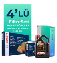 Bosch BMW 1.16D Filtre Bakım Seti Motul Motor Yağlı (2015-2019) 4 Lü