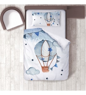 Çocuk Odası Dijital Baskılı 160x220cm Tek Kişilik Nevresim Takımı Model 00016
