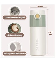 Vagon Life Çerlik Termos 450Ml Krem-Yeşil