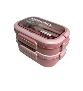 VAGONLİFE ÇELİK YEMEK KABI 2 KATLI LUNCH BOX 1330ml - VGN6715 PEMBE