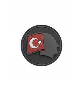 Atatürk Türk Bayraklı 3d Silikon 4 Pvc Arma