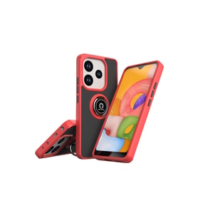Xiaomi Redmi Note 14 4g Montreal Yüzüklü Silikon Kapak - Kırmızı