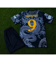 2024/25 Sezonu Kylian Mbappe Dragon Desenli Konsept Çocuk Forması 2Li Set (Lacivert)