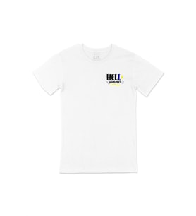 Hello Summer Yaz Cep Tasarım Baskılı Beyaz Tişört