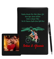 Sevgililer Gününe Özel Siyah Defter Kalem & Instagram Çerçeve Hediye Seti 13