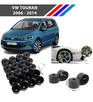 Otozet - VW Touran Bijon Civata Kapağı Siyah Renk 20 Adetli Set 17mm 1K06011739B9