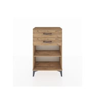 Arges Komodin Tek Raflı 2 Çekmeceli 60x30x96 Çam-Çam