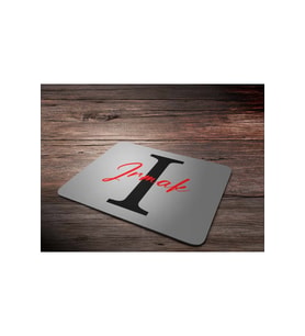 KİŞİYE ÖZEL İ HARF BASKILI MOUSE PAD