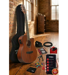 Midex PHX PRO Yüksek Kaliteli Masif Elektro Akustik Gitar Seti