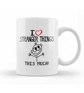 I Heart Stranger Things This Much Kupa Bardak Porselen