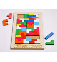 Pazariz Toys Ahşap Tetris Eğitici Bultak Tetris Puzzle Çocuk Oyuncağı