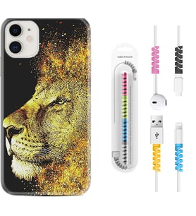 Apple iPhone 11 12 13 Mini Kılıf Kablo Koruma Spiral Silikon Leon 1323