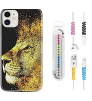 Apple iPhone 11 12 13 Mini Kılıf Kablo Koruma Spiral Silikon Leon 1323