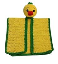 Yaprak Yeşili Havuç Kafa Ördek Uyku Arkadaşı Amigurumi Organik Oyuncak