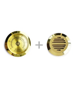 Metal Humidor Higrometresi ve Nemlendirici Haznesi Seti 50+43mm