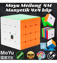Orijinal MoYu Meilong 4x4 Manyetik Küp 4M - Moyu Speed Cube - Moyu 4x4 Zeka Küpü - Zeka Küpü - Magne (Çok Renkli)