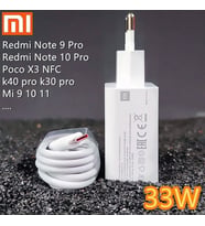 33W Turbo Şarj Aleti Redmi Note 8 9 10 Pro Note 11 11pro ( Xiami Türkiye Garantili ) (Beyaz)