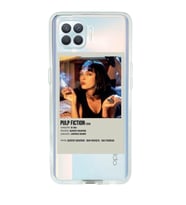 Oppo Reno 4 Lite Uyumlu Pulp Fiction Minimalist Poster Desenli Şeffaf Telefon Kılıfı