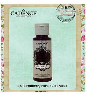 Cadence Style Matt Enamel Cam & Porselen Boyası 59 ml. E-348 Karadut 