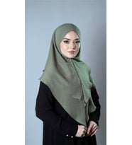 Fıstık Yeşili Pratik Hazır Geçmeli Tesettür Eşarp Pamuk Caz Kumaş Çift Katlı Çapraz Hijab 2304_36
