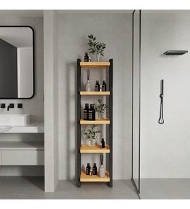 Teksas 5 Raflı Dekoratif Banyo Düzenleyici Raf,Çok Amaçlı Raf