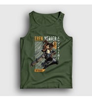 Presmono Unisex Haki Eren Fan Anime Attack On Titan Atlet 125460tt (Haki)