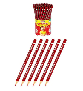 Jumbo Kırmızı Kalem 6 Adet Kırmızı Başlık Kalemi Üçgen Kırmızı Renk Kurşun Kalem İlk Kalemim