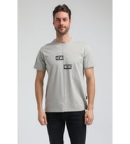 Bisiklet Yaka Gri Boyalı Slim Fit Tişört 23SSM20289