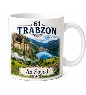 Trabzon Plakalı Sümela Manastırı Uzungöl Manzaralı Yayla Kupası Hediye Bardak