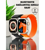 Mey İthalat® Bluetooth Bağlantılı 49Mm Dokunmatik Akıllı Saat Spor Takip Özellikli