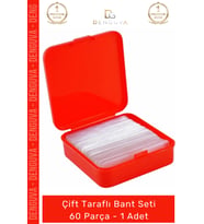 #Bant Nano Şeffaf Montaj Hazır Kesim Sabitleme 60 Parça Kolay Açılır Güçlü Çift Taraflı Bant - 1 Ade
