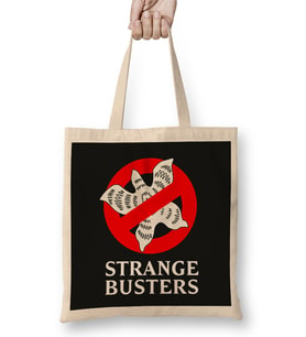 Ghostbuster Logo Demogorgon Stranger Things Bez Çanta Uzun Saplı