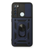 Redmi Note 8 Kılıf Pars Lens Yüzüklü Silikon - Lacivert