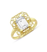 Modelli Baget Altın Tektaş Yüzük (Gold)