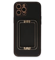 Durukar® iPhone 12 Pro Kılıf Coco Elit Kapak - Siyah