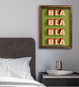 BK Gift Yatak Odası Konseptli Doğal Masif Ahşap Çerçeveli Tablo 45x65cm-32