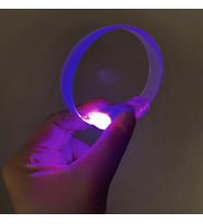 3 Modlu Pilli Led Işıklı Esnek Parti Bilekliği Mor