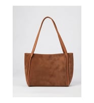Kadın Büyük Boy Süet Tote Çanta - Astar Detaylı 35x27 cm Omuz Çantası